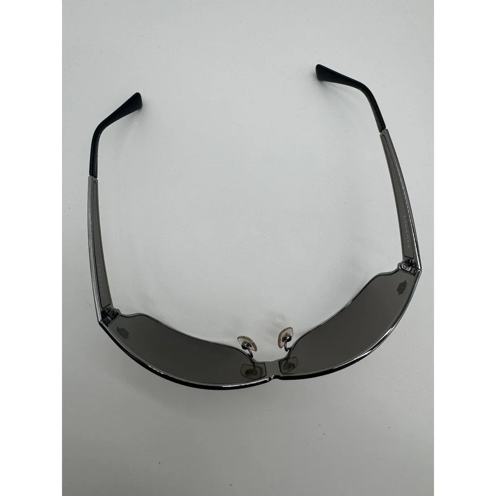 Versace MOD 2206 Shield Sunglasses Gunmetal Metal Frame Grey Lens 72-05‎ 130 New